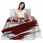 mississippi state bulldogs paint streaks maroon white blanket latest model