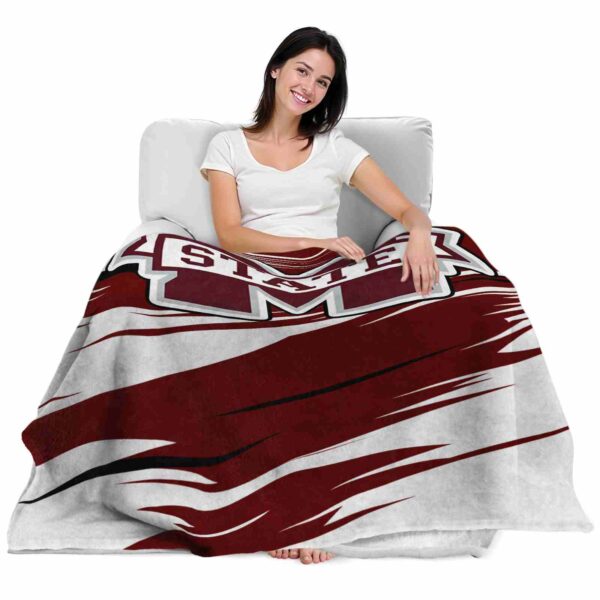 mississippi state bulldogs paint streaks maroon white blanket latest model