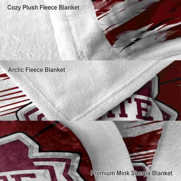 mississippi state bulldogs paint streaks maroon white blanket premium grade