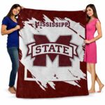 mississippi state bulldogs splatter effect maroon blanket fashion forward