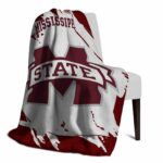 mississippi state bulldogs splatter effect maroon blanket top rated