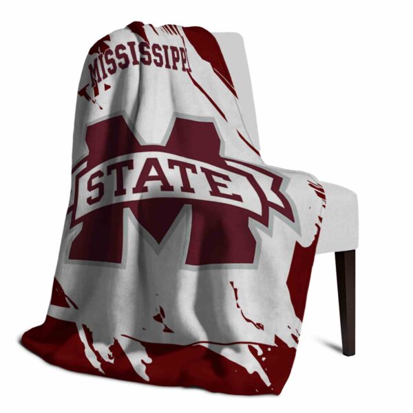 mississippi state bulldogs splatter effect maroon blanket top rated