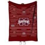 mississippi state bulldogs striped pattern maroon blanket best selling