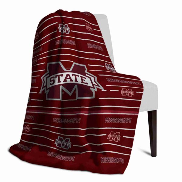 mississippi state bulldogs striped pattern maroon blanket top rated