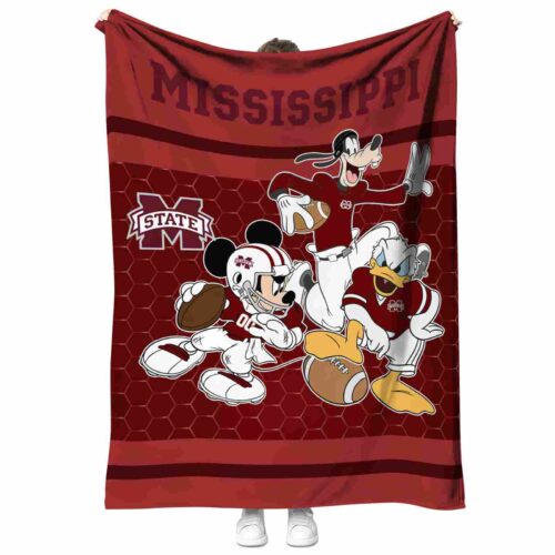 mississippi state bulldogs three musketeers maroon blanket best selling