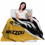 missouri tigers brushstrokes black white blanket latest model