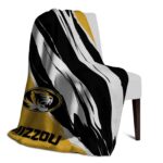 missouri tigers brushstrokes black white blanket top rated