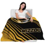 missouri tigers diagonal stripes black blanket latest model