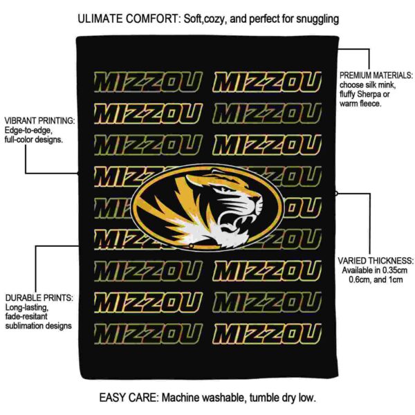 missouri tigers fan pride black blanket new arrival