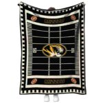 missouri tigers football field black blanket best selling