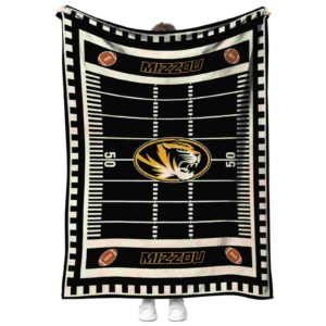 missouri tigers football field black blanket best selling