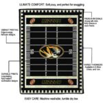 missouri tigers football field black blanket best selling