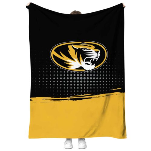 missouri tigers gradient dots black blanket best selling