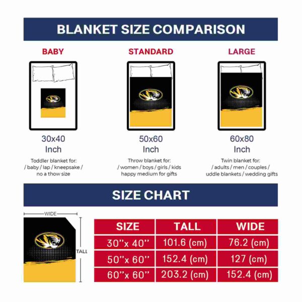 missouri tigers gradient dots black blanket trendy