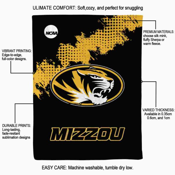 missouri tigers grunge texture black blanket new arrival