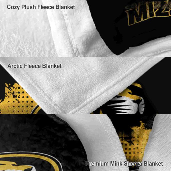 missouri tigers grunge texture black blanket premium grade