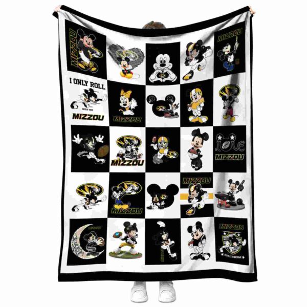 missouri tigers mickey minnie black white blanket best selling