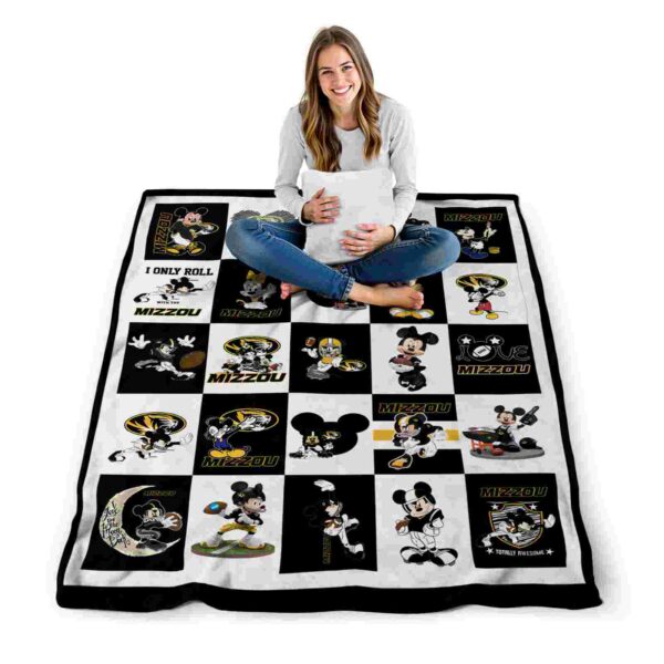 missouri tigers mickey minnie black white blanket high quality