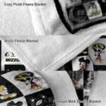 missouri tigers mickey minnie black white blanket premium grade
