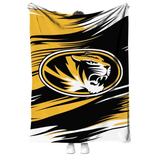 missouri tigers paint streaks black white blanket best selling
