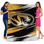 missouri tigers paint streaks black white blanket best selling