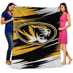 missouri tigers paint streaks black white blanket fashion forward