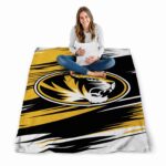 missouri tigers paint streaks black white blanket best selling