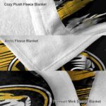 missouri tigers paint streaks black white blanket best selling