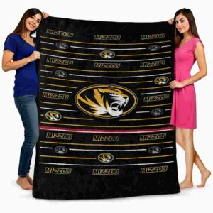 missouri tigers striped pattern black blanket fashion forward
