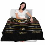 missouri tigers striped pattern black blanket latest model