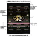 missouri tigers striped pattern black blanket new arrival