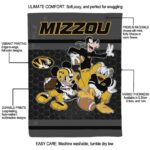 missouri tigers three musketeers black blanket new arrival