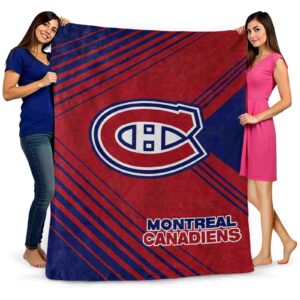 montreal canadiens diagonal stripes red blanket fashion forward