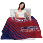 montreal canadiens diagonal stripes red blanket best selling