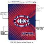 montreal canadiens diagonal stripes red blanket best selling