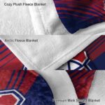 montreal canadiens diagonal stripes red blanket best selling