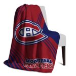montreal canadiens diagonal stripes red blanket best selling