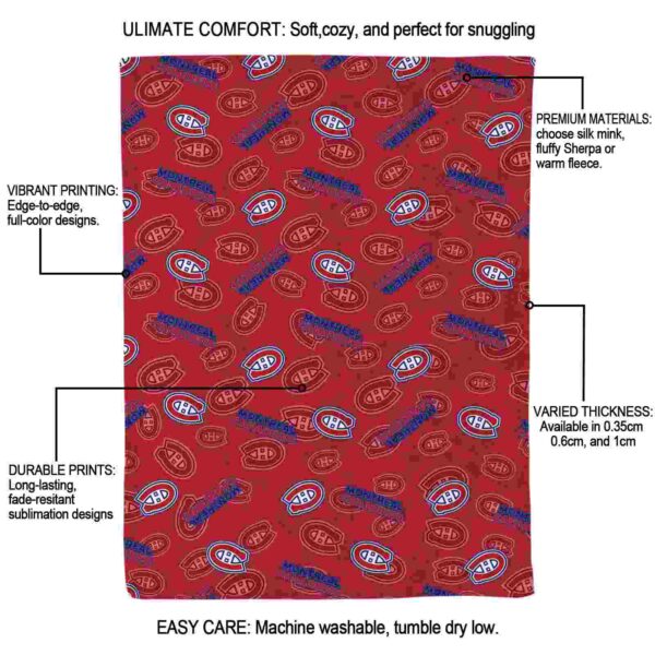 montreal canadiens diehard fans red blanket new arrival