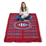 montreal canadiens fan pride red blanket high quality