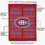montreal canadiens fan pride red blanket new arrival