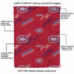 montreal canadiens fan spirit red blanket best selling