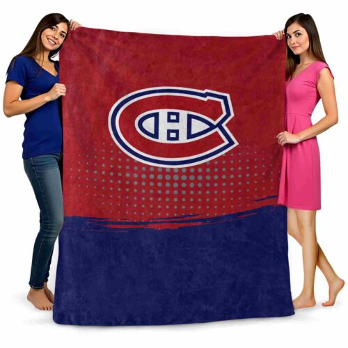 montreal canadiens gradient dots red blanket fashion forward