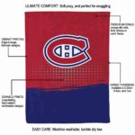 montreal canadiens gradient dots red blanket best selling