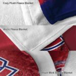 montreal canadiens gradient dots red blanket best selling