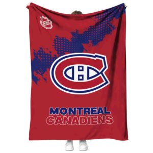 montreal canadiens grunge texture red blanket best selling
