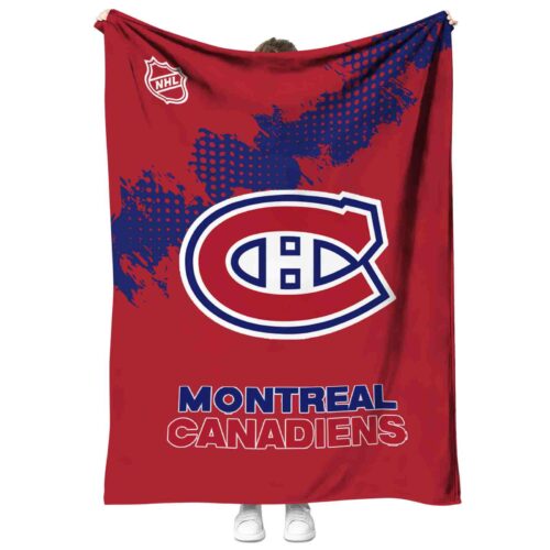montreal canadiens grunge texture red blanket best selling