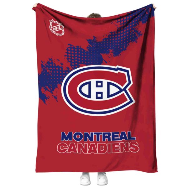 montreal canadiens grunge texture red blanket best selling