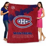 montreal canadiens grunge texture red blanket fashion forward