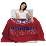 montreal canadiens grunge texture red blanket latest model