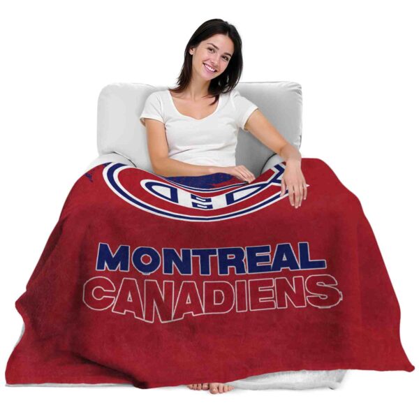 montreal canadiens grunge texture red blanket latest model